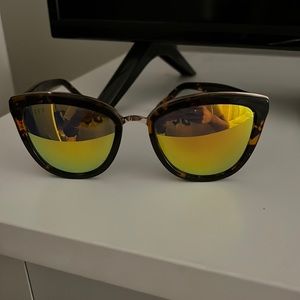 DIFF eyewear tortoise yellow lens glasses